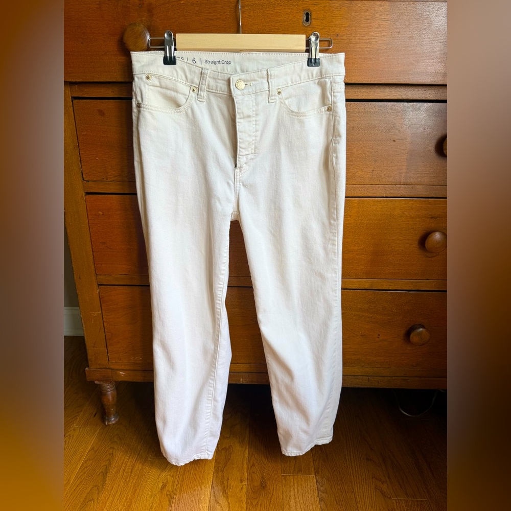 Talbots Cream Flawless Jeans, cropped